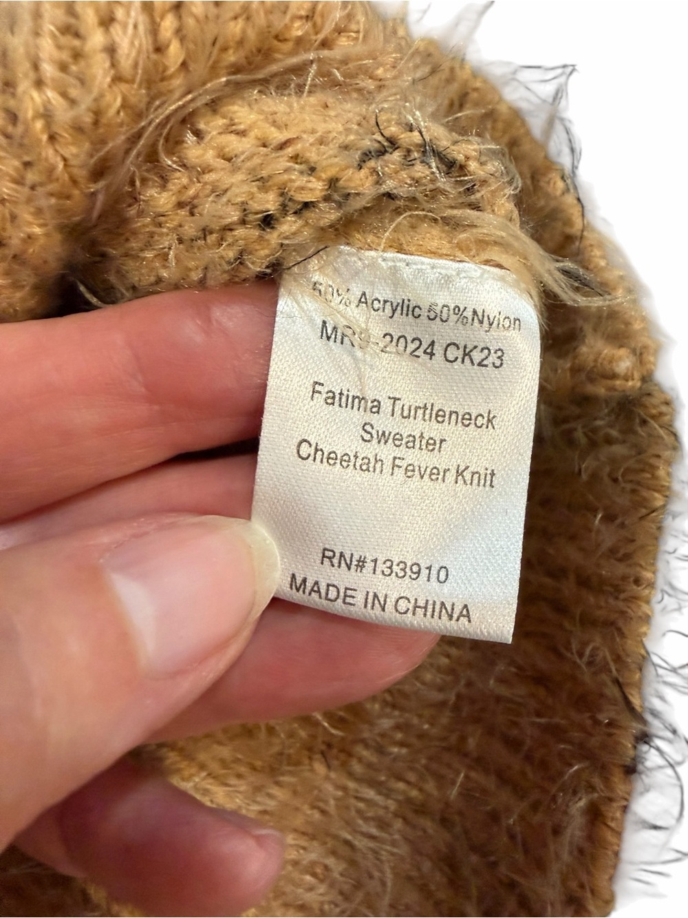 Show Me Your Mumu Cheetah Fever Knit Leopard Print Fuzzy Turtleneck Sweater XS/S - Picture 11 of 11